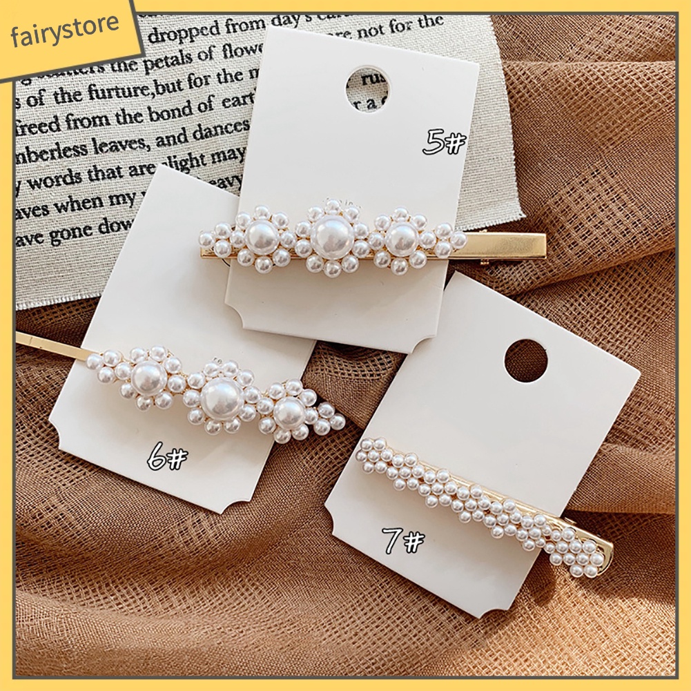1 / 2 Kẹp Tóc Đính Ngọc Trai Giả Thời Trang Nữ