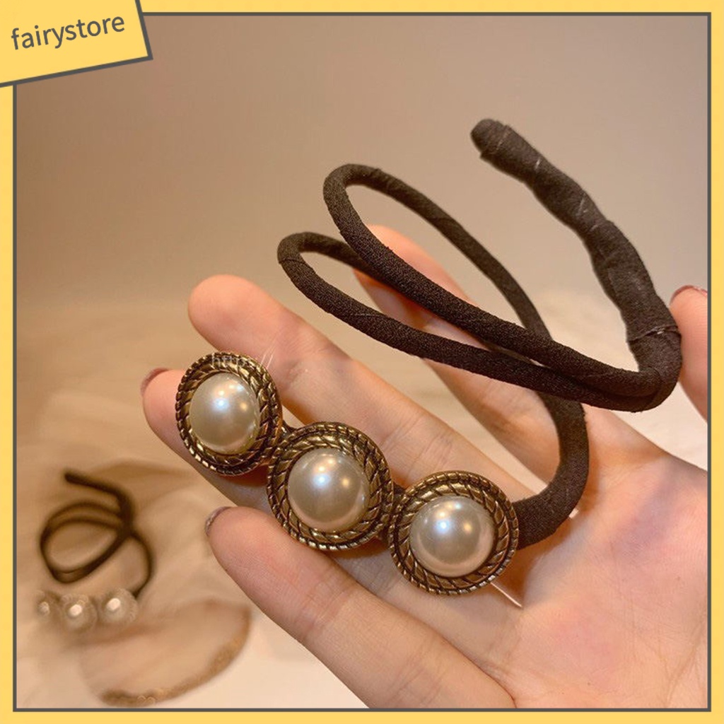 Kẹp Tóc Nửa Quả Cầu Hoa Đính Ngọc Trai Nhân Tạo