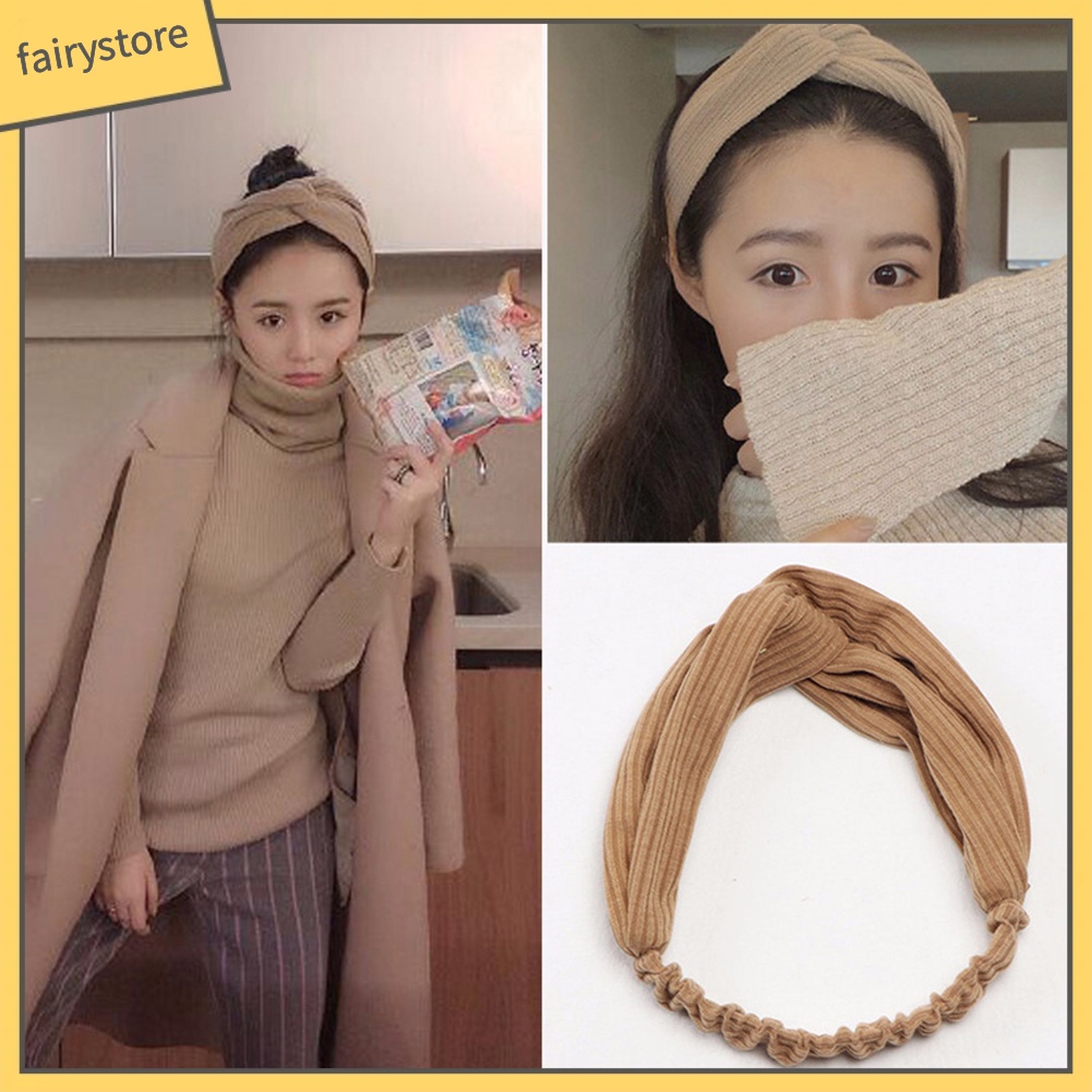 Băng Đô Thắt Nút Chéo Thời Trang Cho Nữ