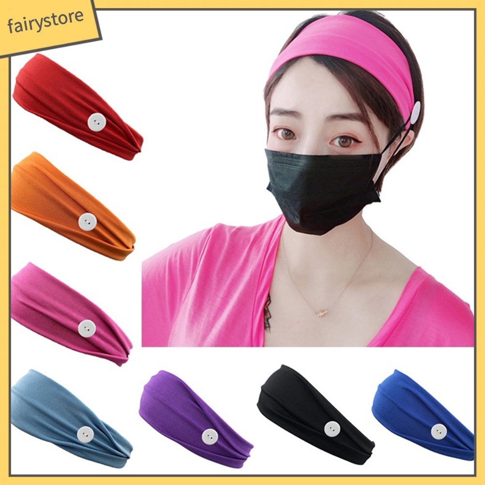 Băng Đô Cài Tóc Co Giãn Thấm Hút Mồ Hôi Bảo Vệ Tai Cho Nữ