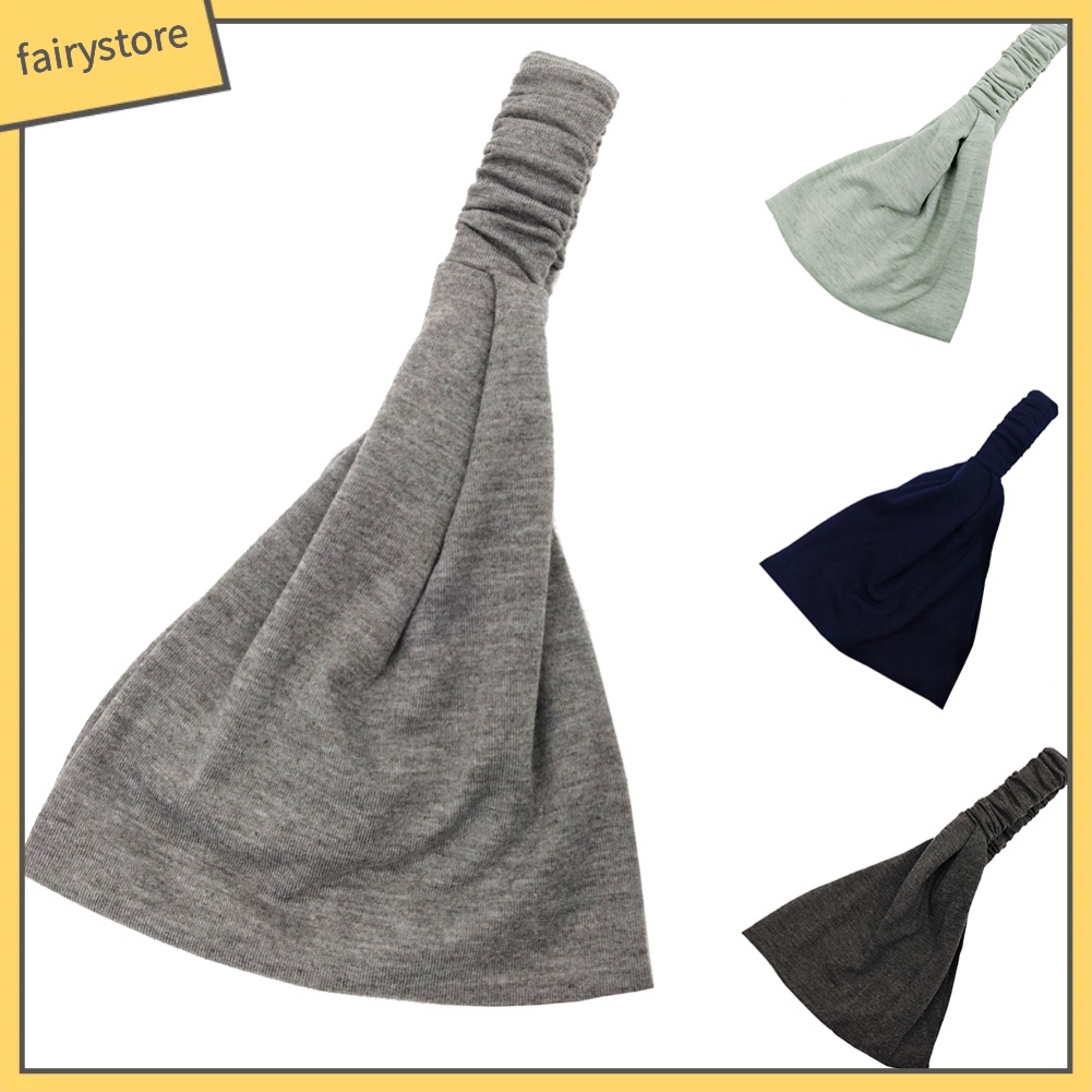 Băng Đô Bản Rộng Màu Trơn Thấm Hút Tốt Hỗ Trợ Tập Yoga / Thể Thao Dành Cho Nữ