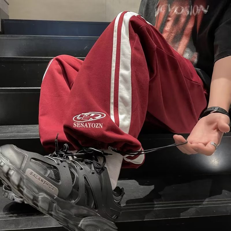 Quần Legging Thể Thao Ống Rộng Họa Tiết Kẻ Sọc Thời Trang Mùa Hè Cho Nam