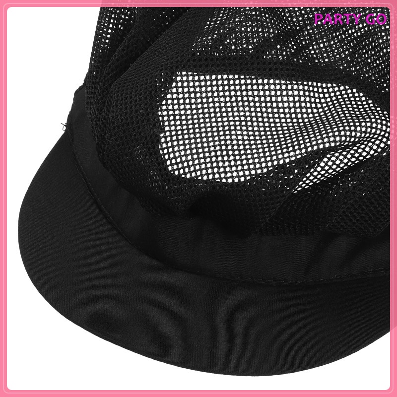 Mũ Đầu Bếp Bằng Cotton Phối Lưới Thoáng Khí Cho Nam