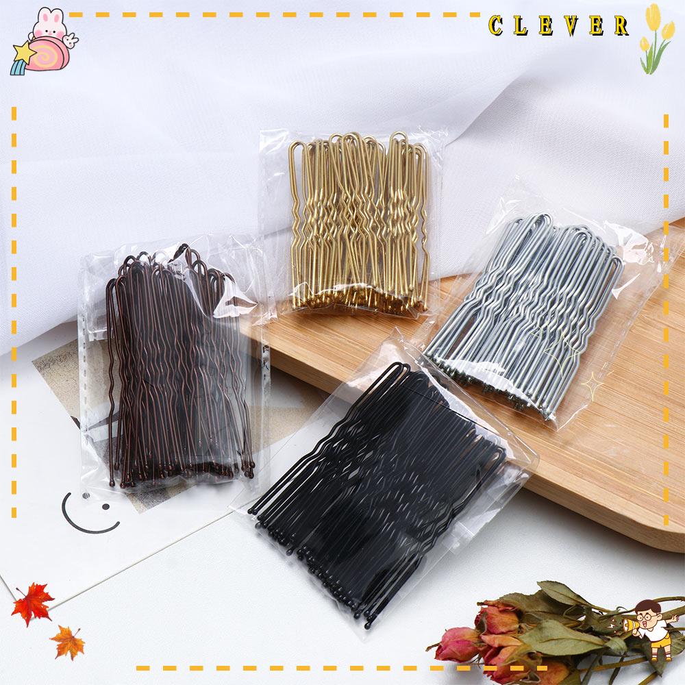 Túi 50 Kẹp Tóc Hình Chữ U Kiểu Gợn Sóng Đơn Giản Cho Cô Dâu