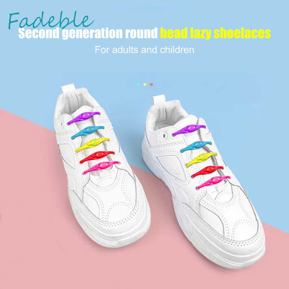 12 Dây Giày Thể Thao Bằng Silicone Co Dãn Không Cần Buộc