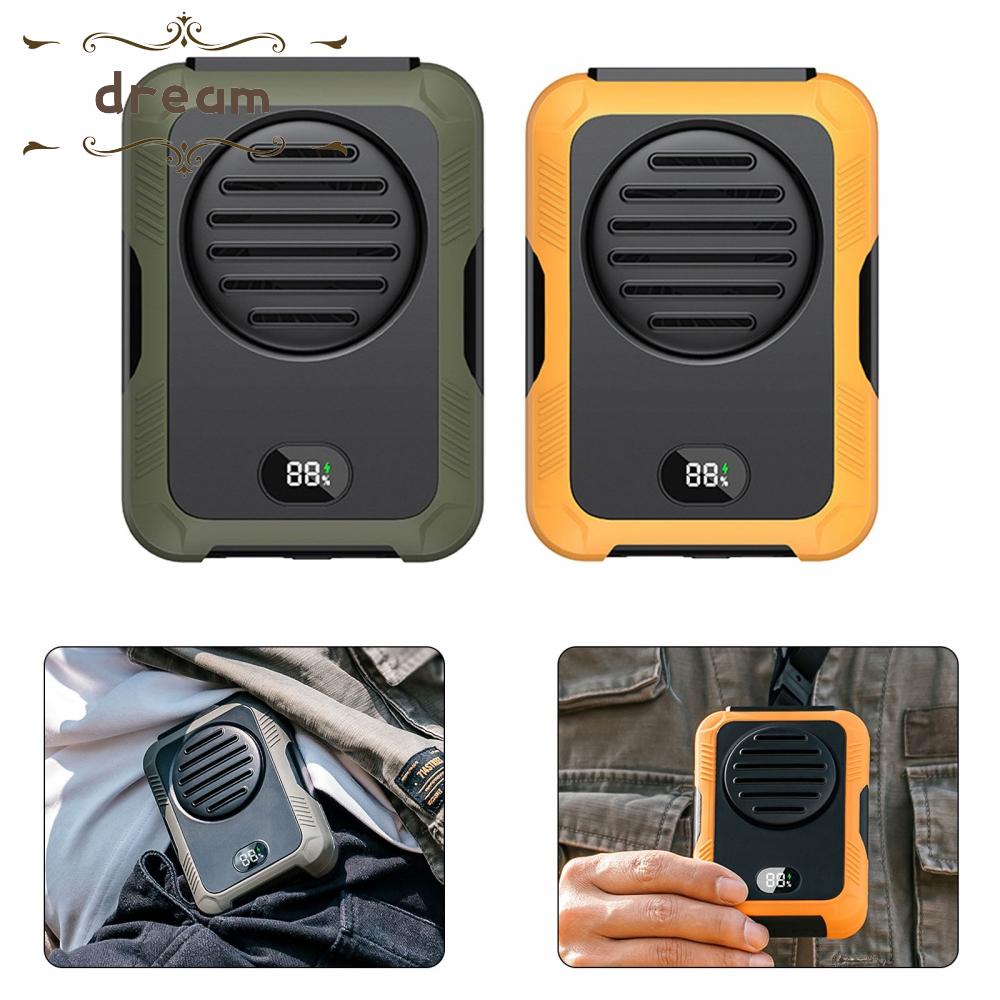 【DREAMLIFE】Waist Clip Fan 3 Speed ABS Hand-Free Neck Hanging Cooler With Charging Cable