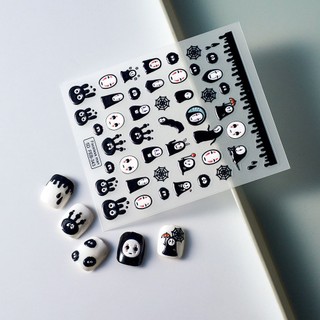 Sticker Nổi Lụa  5D | Vô Diện Đáng Yêu | Hình Dán Móng Tay