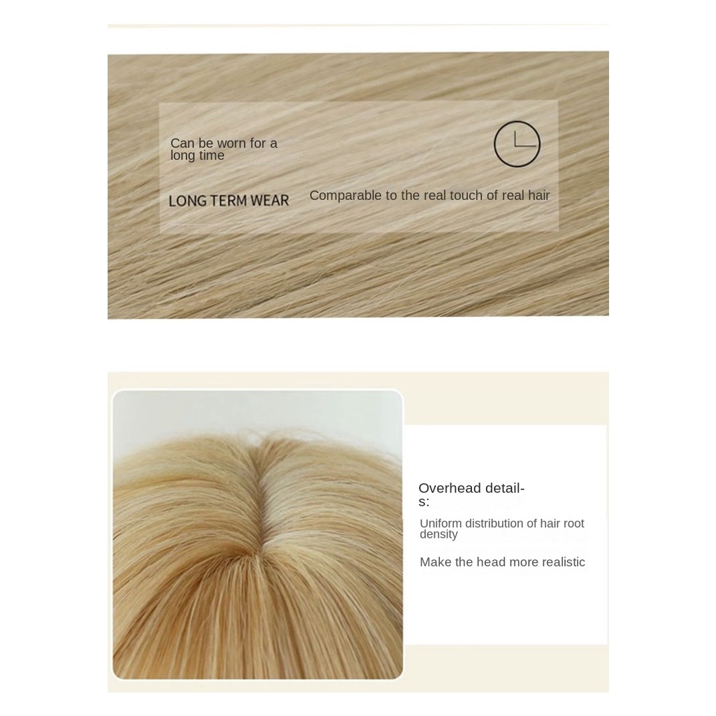 Tóc Giả Xoăn Gợn Sóng Lớn Màu Nâu Be Phong Cách Âu Mỹ zf601