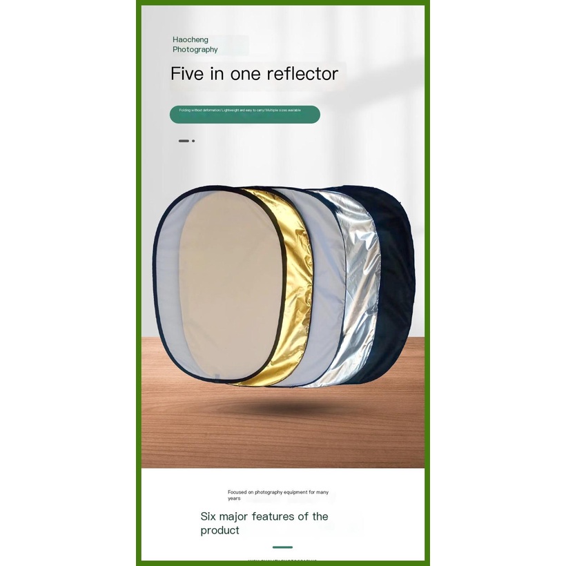 Tấm Bảng Phản Quang 60 * 90 Có Thể Gập Lại Siêu Bền Để Chụp Ảnh Ngoài Trời