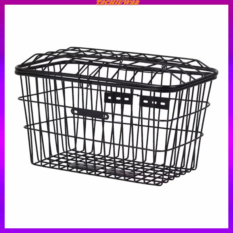 [Tachiuwa2] Giỏ Xe Đạp Dày Dễ Lắp Đặt Có Nắp Đậy