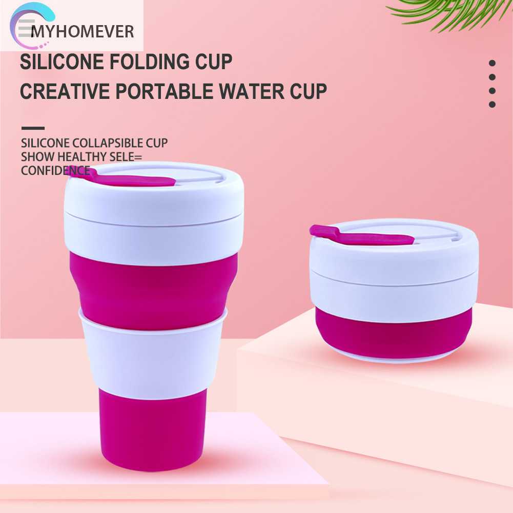 Cốc Uống Cà Phê 475ml Bằng Silicone Có Thể Tháo Rời Tiện Dụng Mang Theo Du Lịch