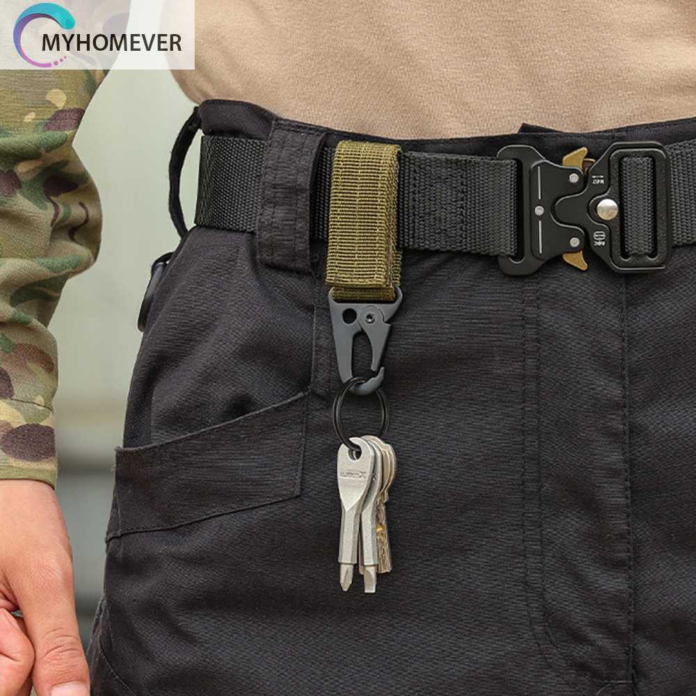 Bộ 2 Móc Nylon Treo Chìa Khóa Đeo Thắt Lưng Cho Hoạt Động Cắm Trại Ngoài Trời