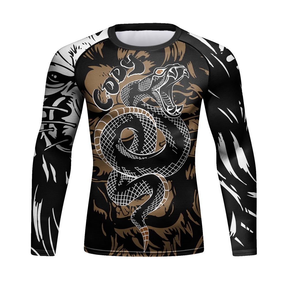 Áo Thun Thể Thao In Hình Jiu Jitsu Rashguard Cho Nam