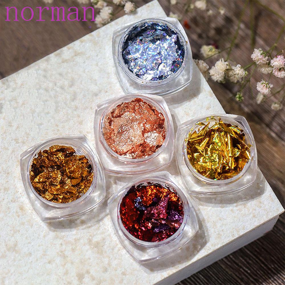 Norman Giấy Nhôm Không Đều|Hộp Sequin Trang Trí Móng Nghệ Thuật