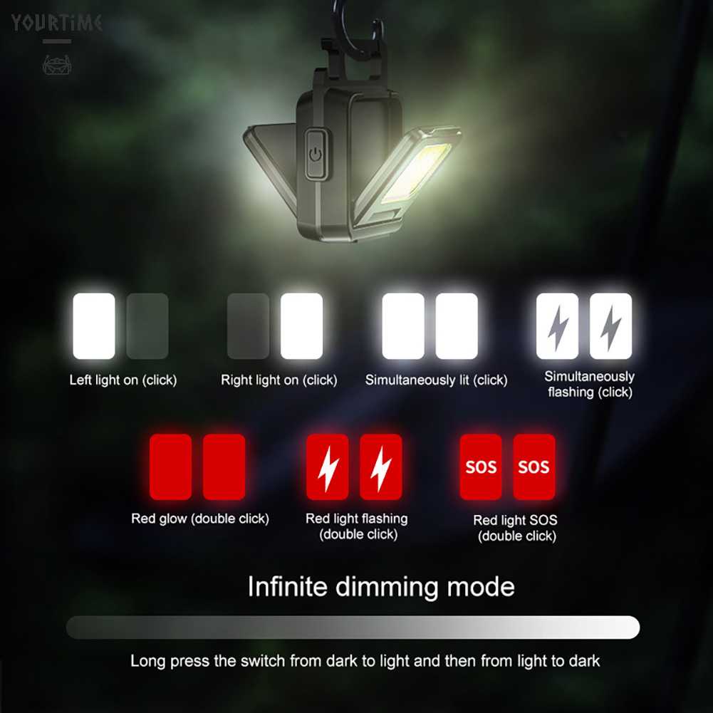 Móc Khóa Đèn LED Mini 7 Chế Độ 1000LM Tiện Dụng