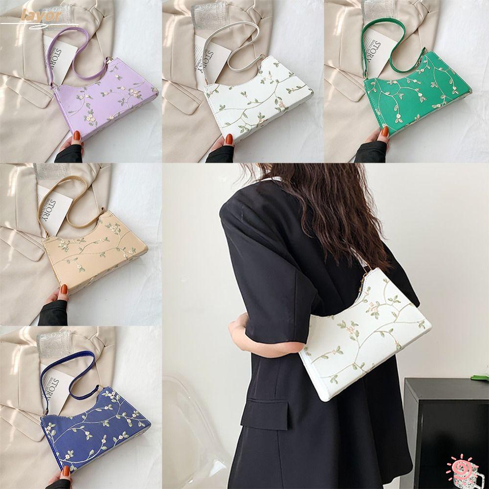 Túi Đeo Vai Da PU Phối Ren Và Khóa Kéo Xinh Xắn