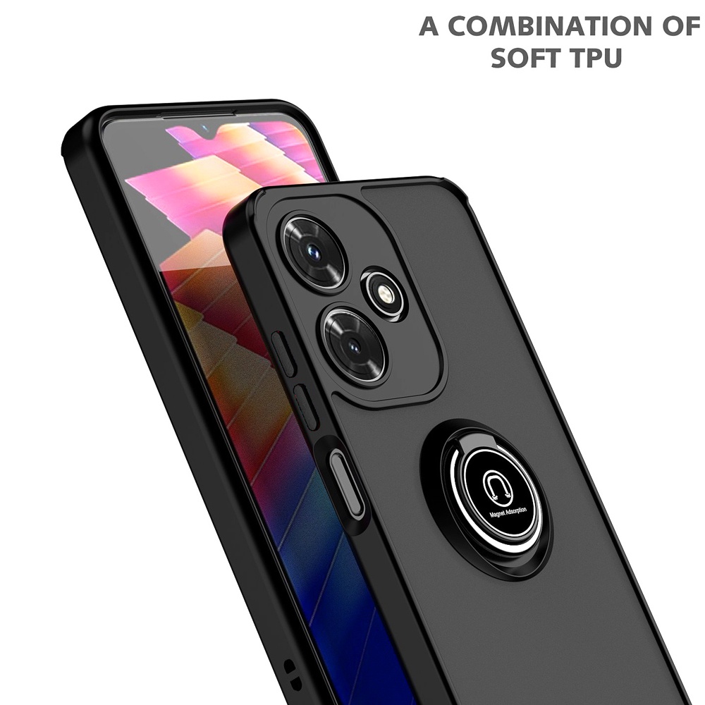 Infinix Hot 30i Hot 30 Play NFC Hot 20S Hot 20 Play Hot 12 Pro Hot 11 Note 30i Note 12 G96 Tecno Pova 5 Pova 4 Pro Vỏ điện thoại chống sốc mờ mờ sang trọng có đế kim loại