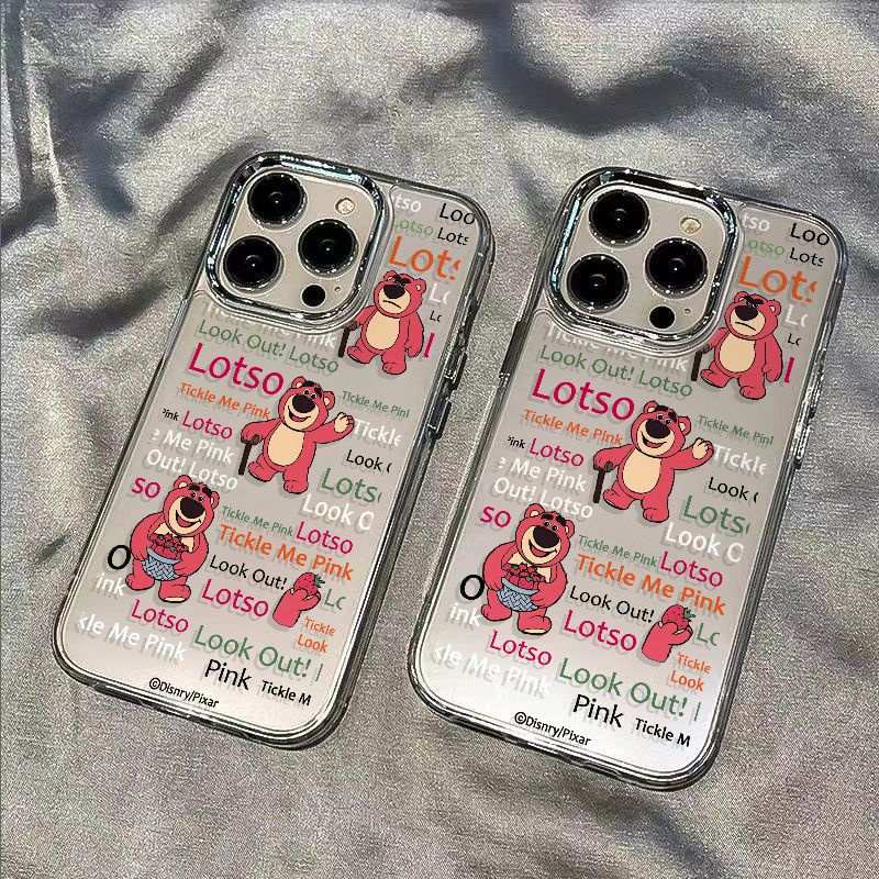 ✅Ốp Điện Thoại Dẻo Họa Tiết Chú Gấu &amp; Dâu Tây Dễ Thương Chống Sốc Cho Iphone11ins Style / 13 max 14pro 7iPhone128 96T