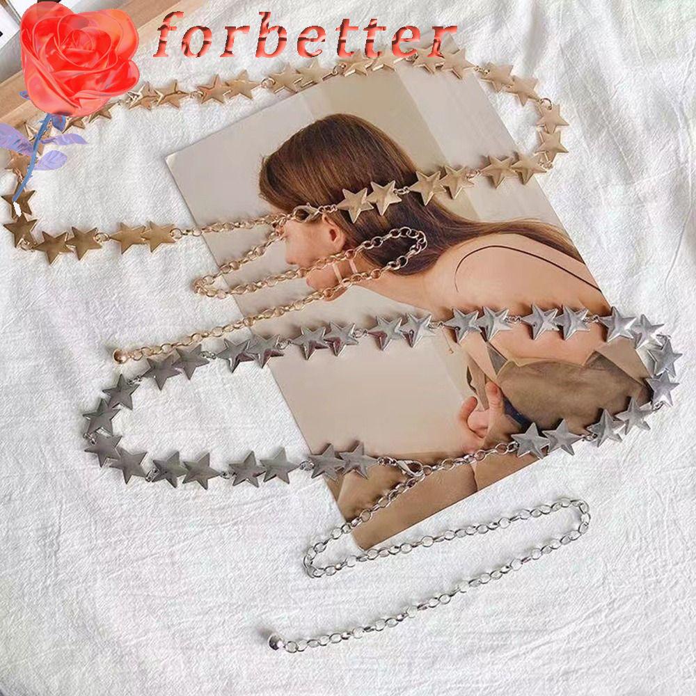 Thắt Lưng Dây Xích Hình Trái Tim Đính Ngôi Sao Bằng Kim Loại Quyến Rũ Cho Nữ