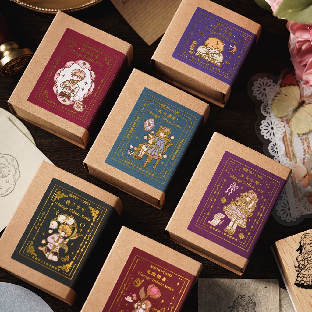 Con Dấu Trang Trí Sổ Tay diy Hình Cô Gái Xinh Đẹp Dễ Thương