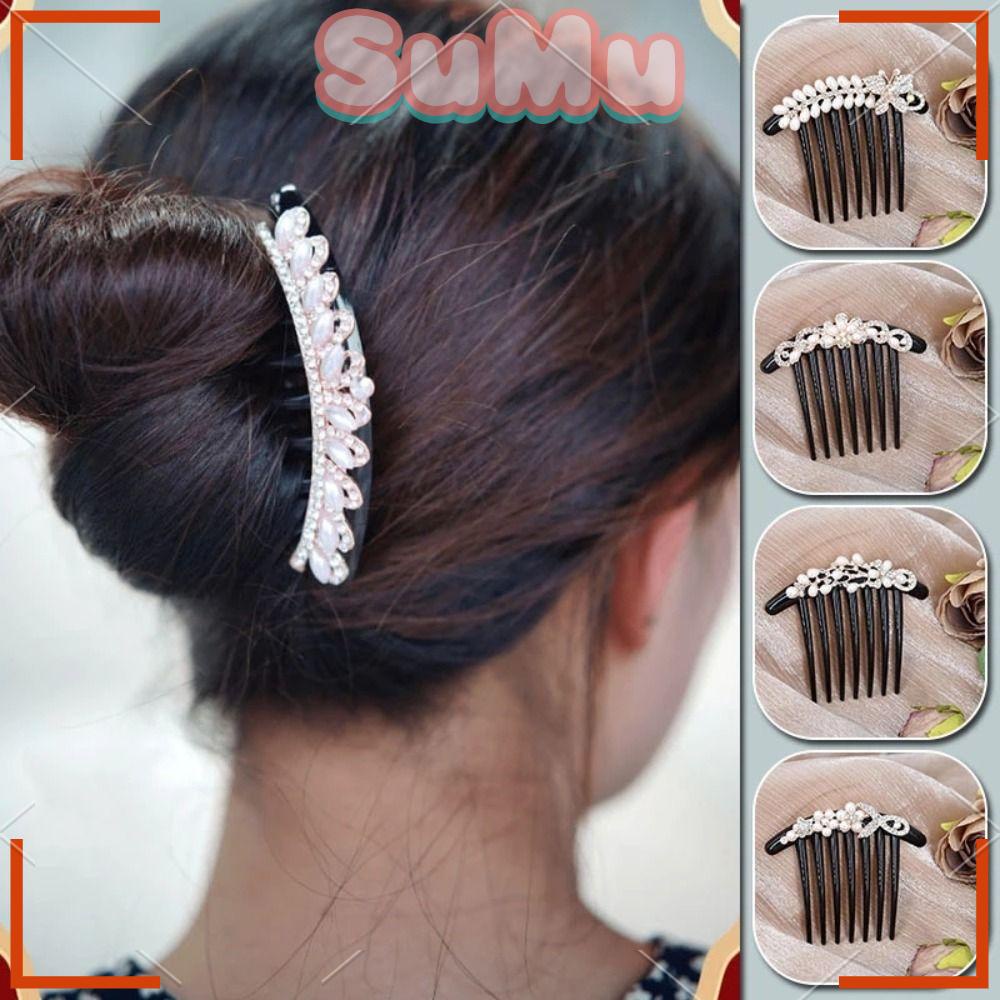 Set 2 Kẹp Tóc Đính Đá Sang Trọng Cho Cô Dâu