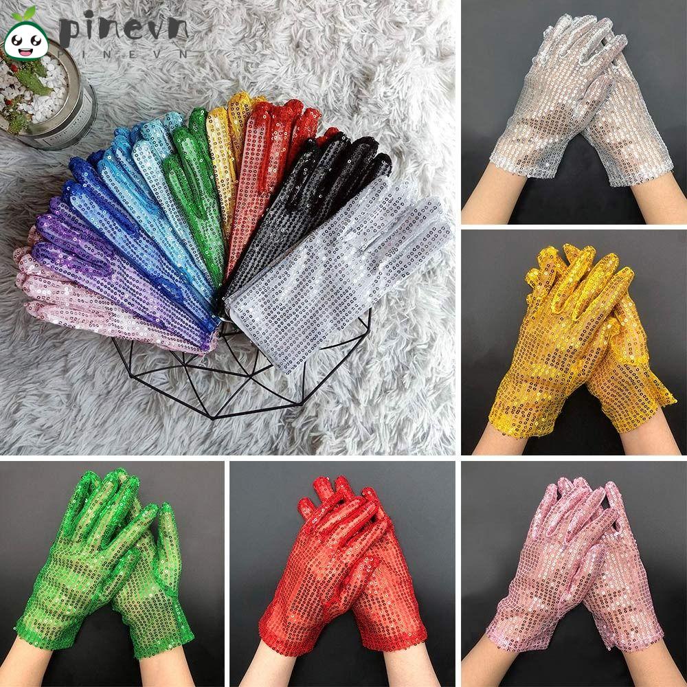Găng Tay Đính Kim Sa Lấp Lánh Thời Trang Biểu Diễn Sân Khấu Dịp Halloween