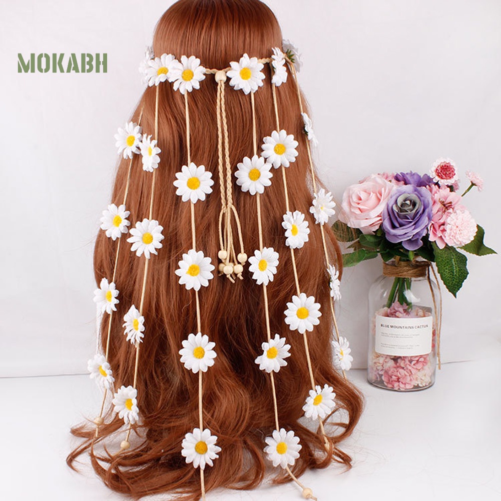 Vòng Hoa Hướng Dương Có Tua Rua Phong Cách Boho Thời Trang Cho Nữ