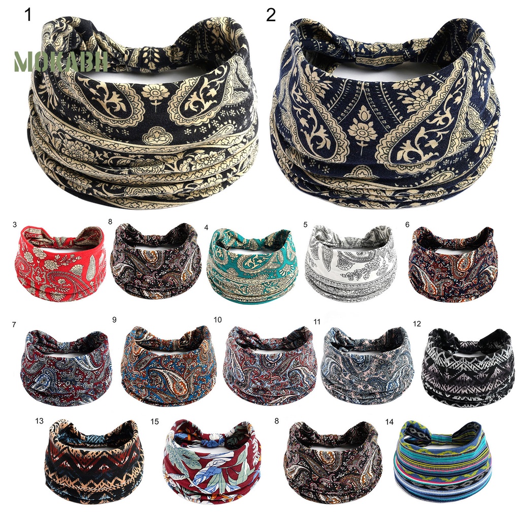 Băng Đô Thể Thao Thấm Hút Mồ Hôi Phong Cách Bohemia