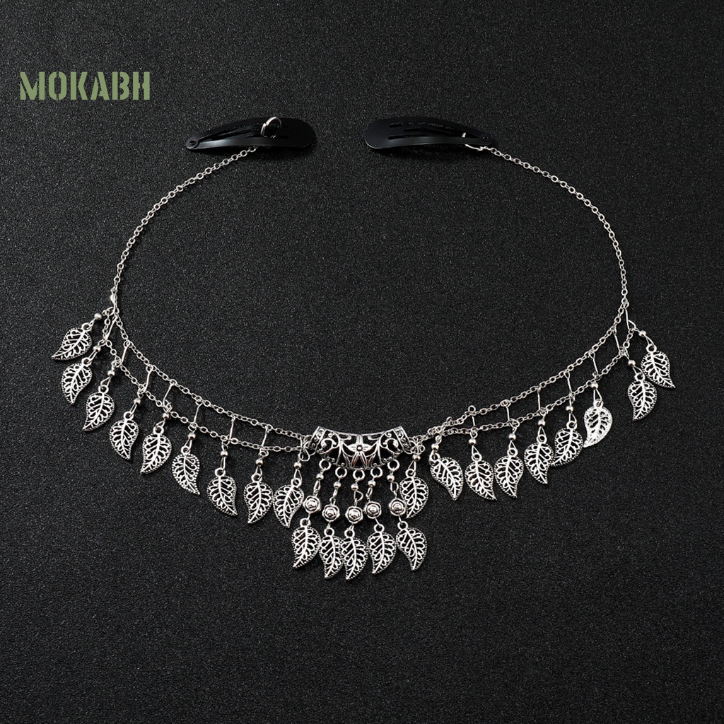 Kẹp Tóc Hình Chuỗi Xích Hai Lớp Phong Cách Bohemia Cho Nữ