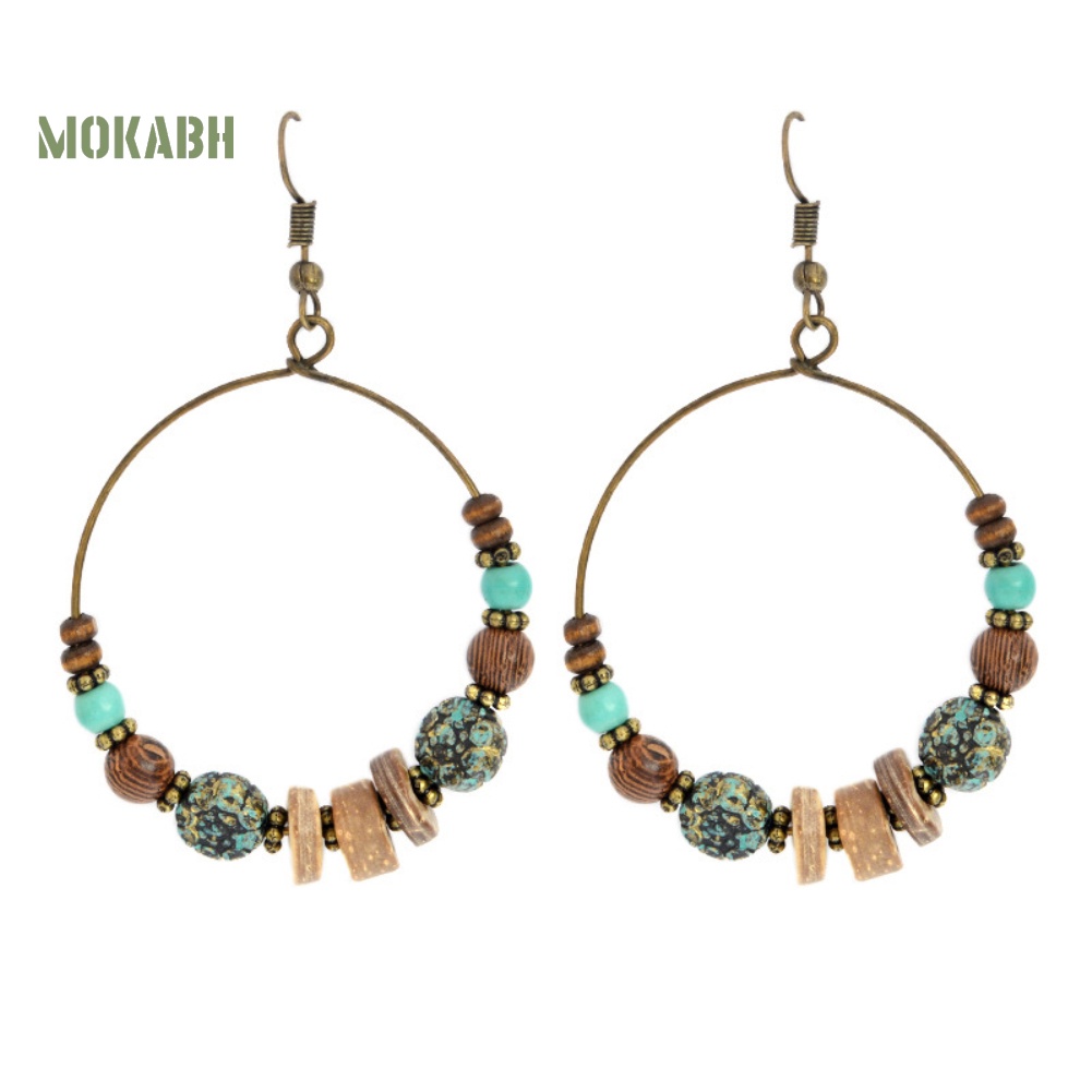 [Mok Abh] Bông Tai Tròn Phong Cách Bohemian