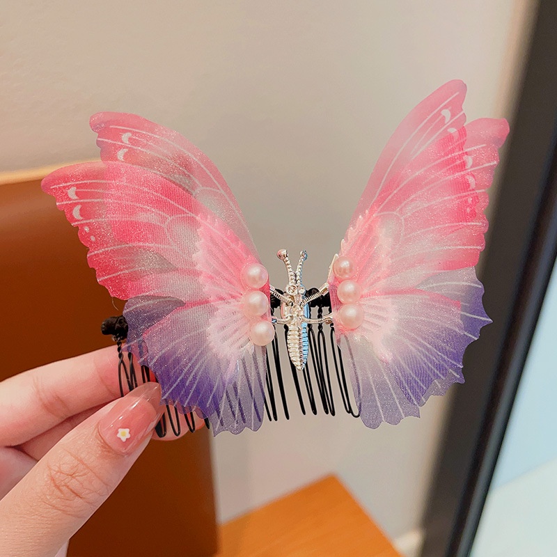 Kẹp Tóc Hình Bướm Màu Gradient Thời Trang Cho Bé Gái