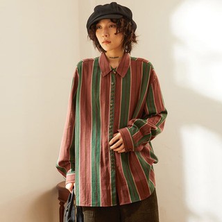 Áo sơ mi tay dài kẻ sọc vintage thời trang cao cấp cho nam