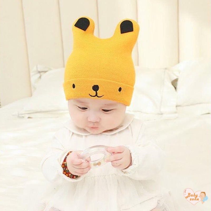 Mũ Len Hình Gấu Dễ Thương Cho Bé