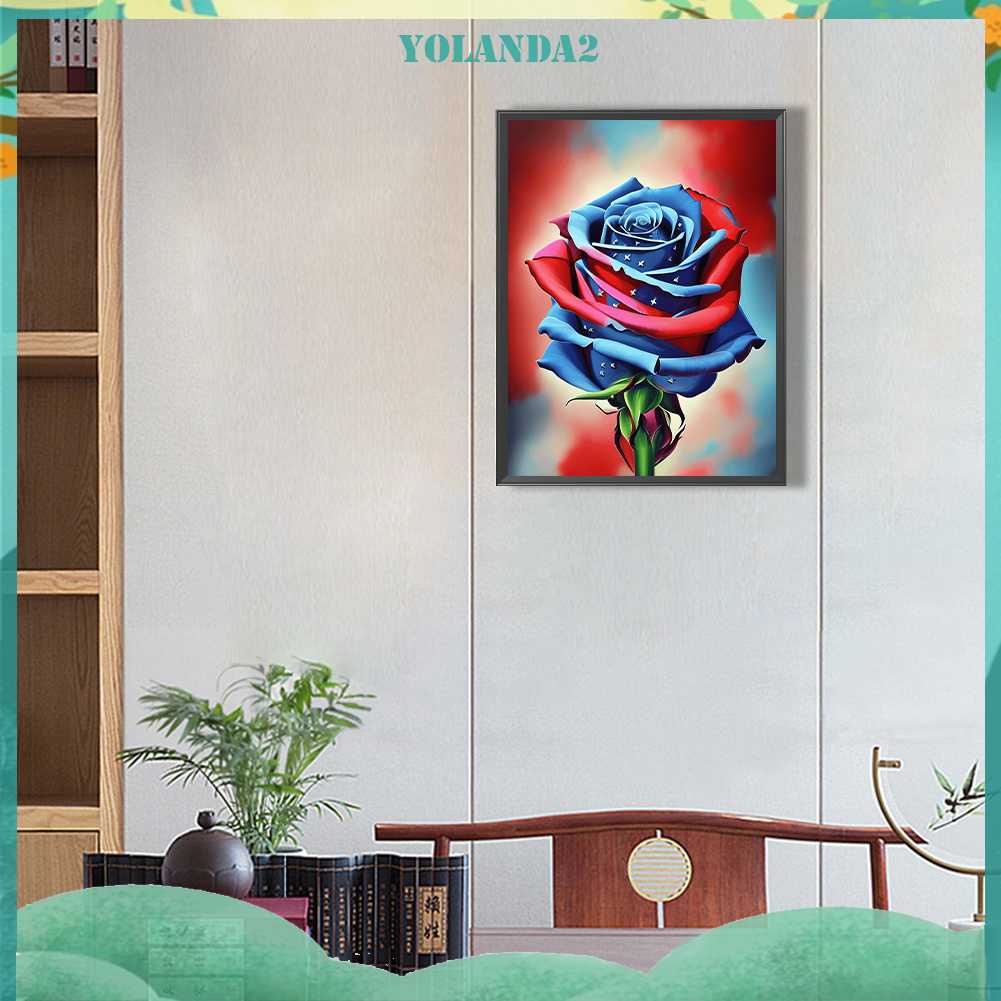 Tranh Đính Đá Kim Cương Toàn Bộ 5D DIY Hình Vẽ Hoa Hồng