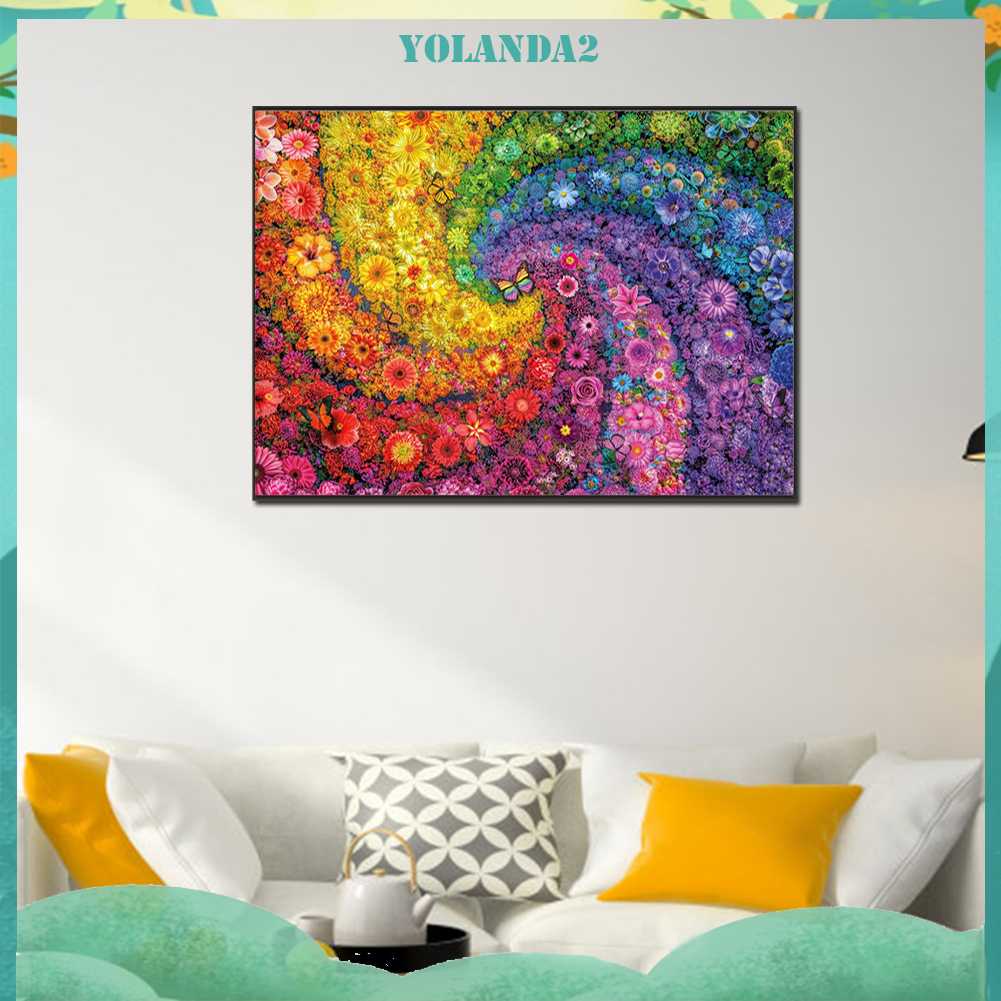 Tranh Đính Đá Kim Cương Toàn Bộ 5D DIY Hình Vẽ Hoa Trang Trí Nhà Cửa