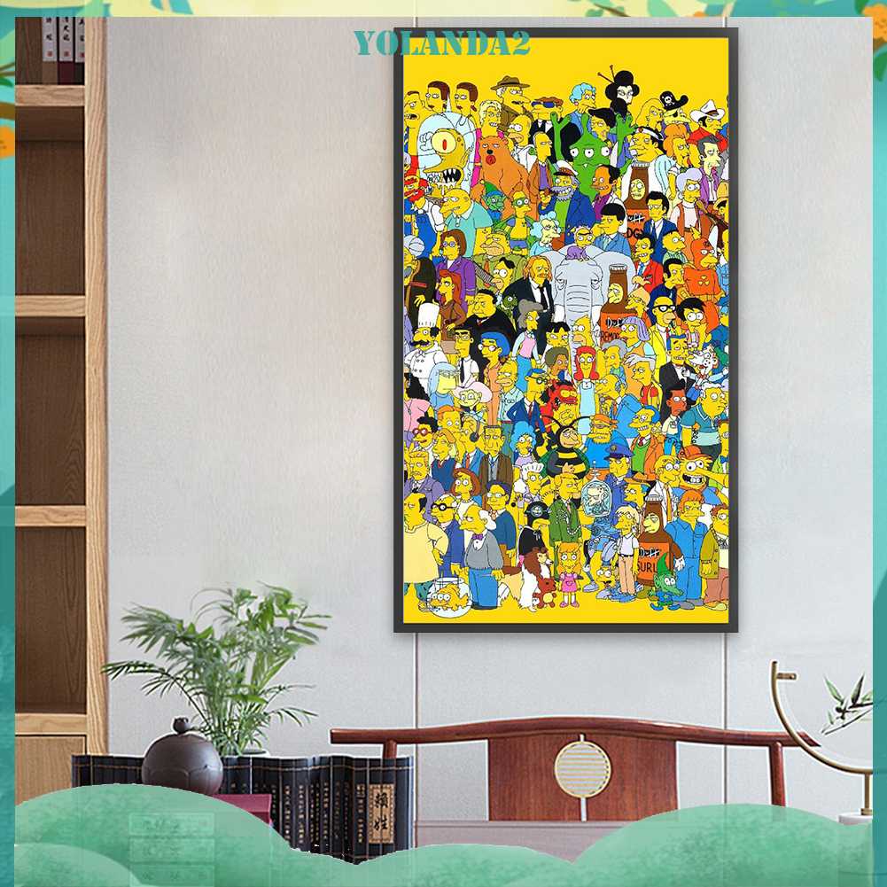 Tranh Đính Đá Kim Cương Toàn Bộ 5D DIY Hình Vẽ Simpsons