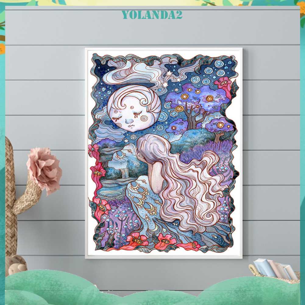 Bộ Tranh Đính Đá 5D Họa Tiết Hoạt Hình Độc Đáo DIY Dùng Trang Trí Nhà Cửa