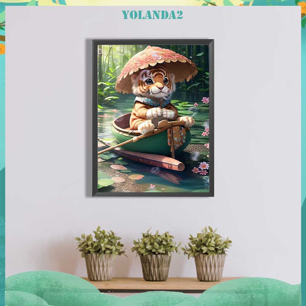 Tranh Đính Đá Kim Cương Toàn Bộ 5D DIY Hình Vẽ Hổ