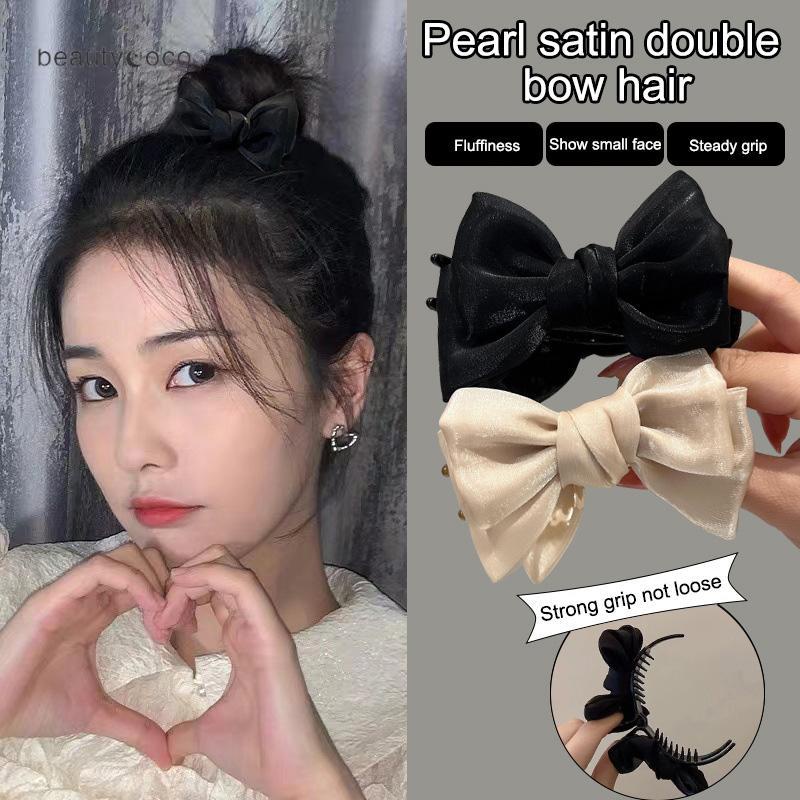 Beautycoco🍊Kẹp Tóc Đính Nơ / Quả Bông Xinh Xắn Thời Trang Cho Nữ