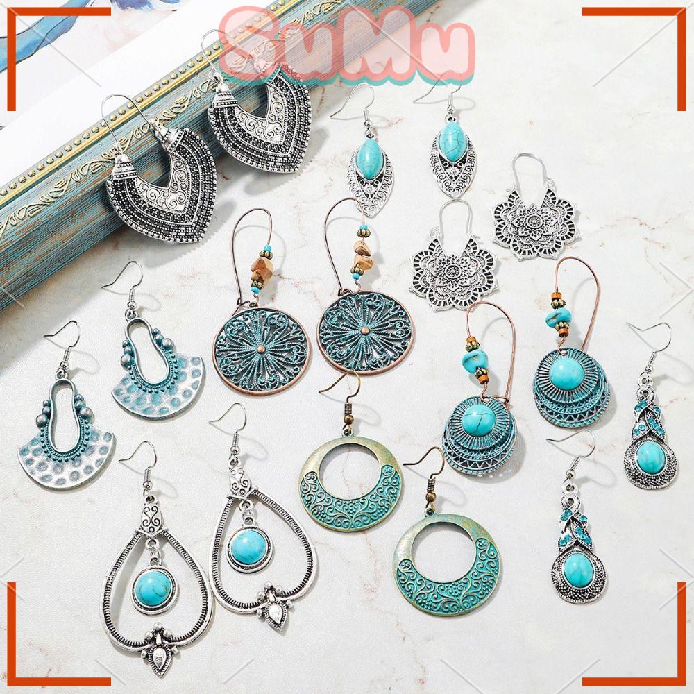 Bộ Khuyên Tai Dạng Vòng Đính Đá Dành Cho Nữ