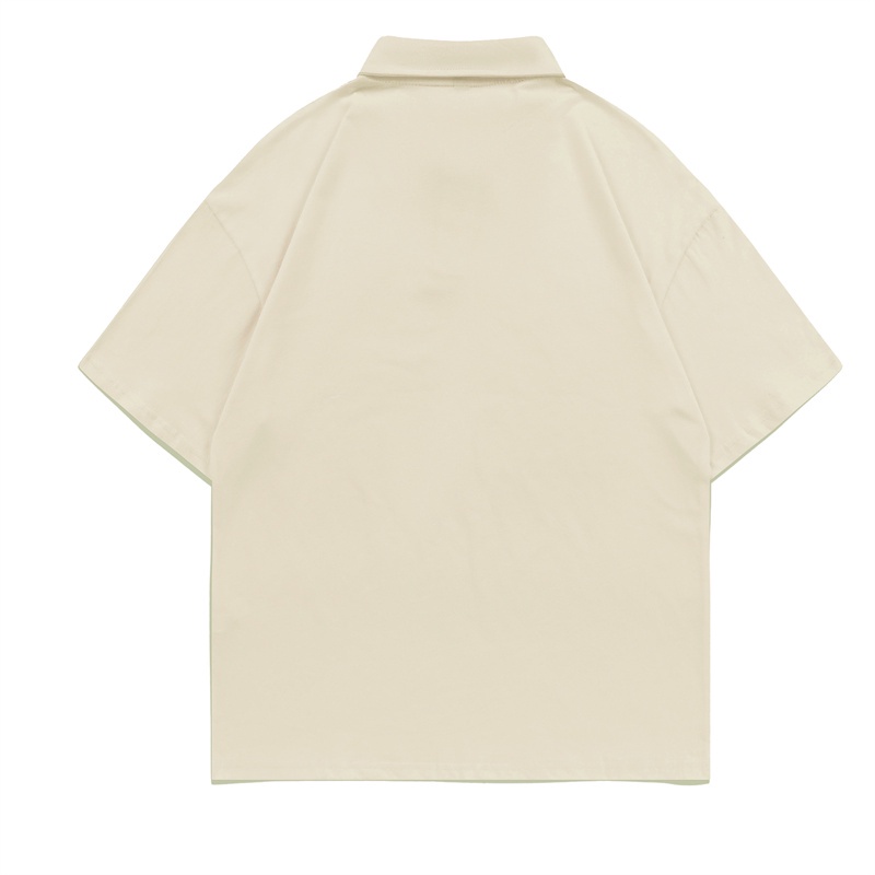 Áo Sơ Mi Tay Ngắn Có Túi In Chữ Thời Trang