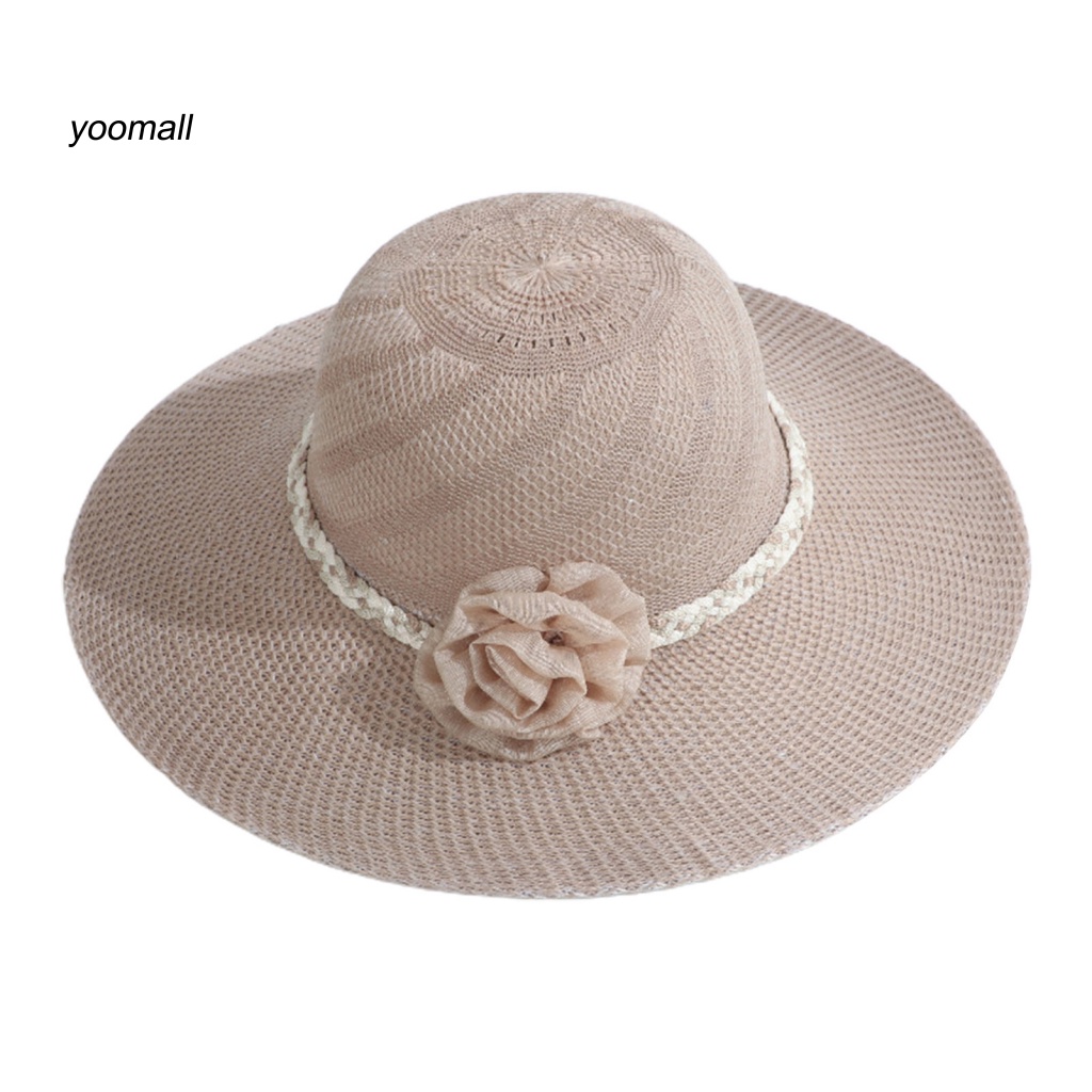 Mũ Rộng Vành Phối Lưới Màu Sắc Thời Trang Cho Nữ