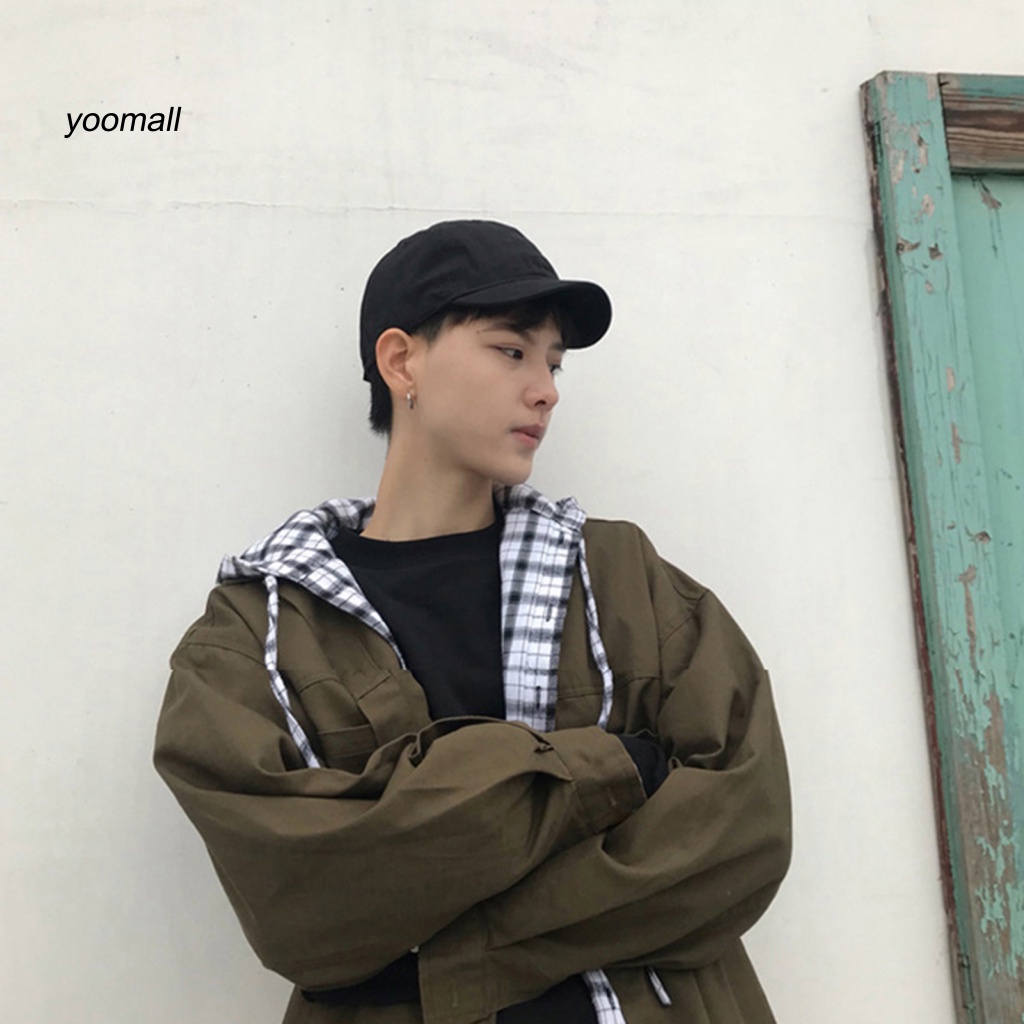 Mũ Lưỡi Trai Màu Trơn Chống Nắng Mềm Mại Thoáng Khí Có Vành Chống Trượt Có Thể Điều Chỉnh Cho Nam