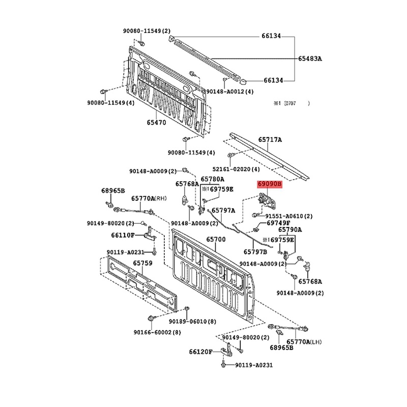 Camera Hậu Bezel 69090-0C051 Cho Toyota Tundra 07-13 Tacoma 16-18 690900Phụ Kiện Chuyên Dụng Cho Xe C0500 C C0050
