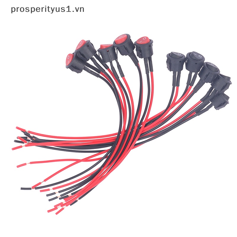 Set 1 Công Tắc Tròn 20mm DC12V-24V Chuyên Dụng Cho Xe Hơi RV 2 Pin