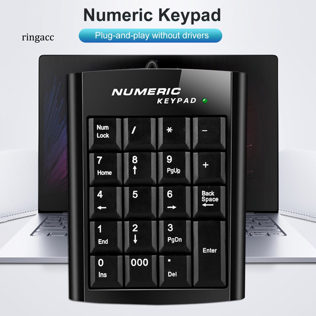 Bàn Phím Số Mini 19 Phím Có Dây Không Gây Tiếng Ồn Dùng Cho Văn Phòng