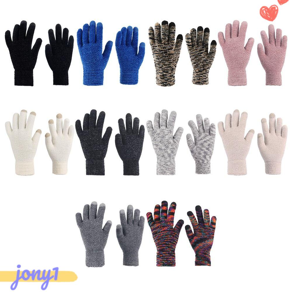 1 Đôi Găng Tay Thể Thao Phủ Lông Dày Dặn Có Thể Chạm Màn Hình Cảm Ứng Thời Trang Unisex