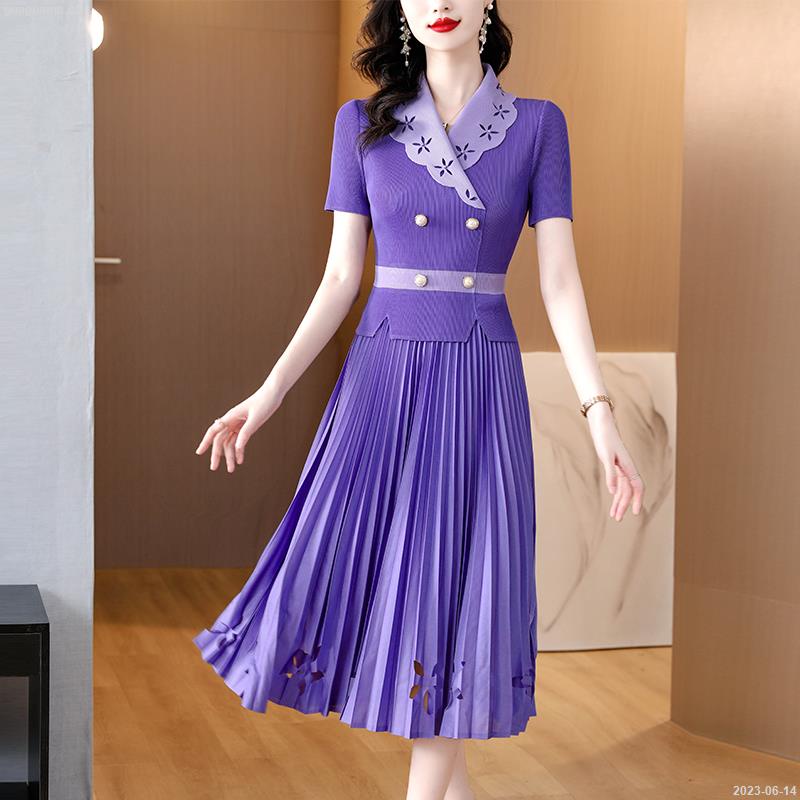 Đầm Cổ Vest Dáng Ôm Xếp Ly Thời Trang Mùa Hè Hàng Mới 2023-06 - 14
