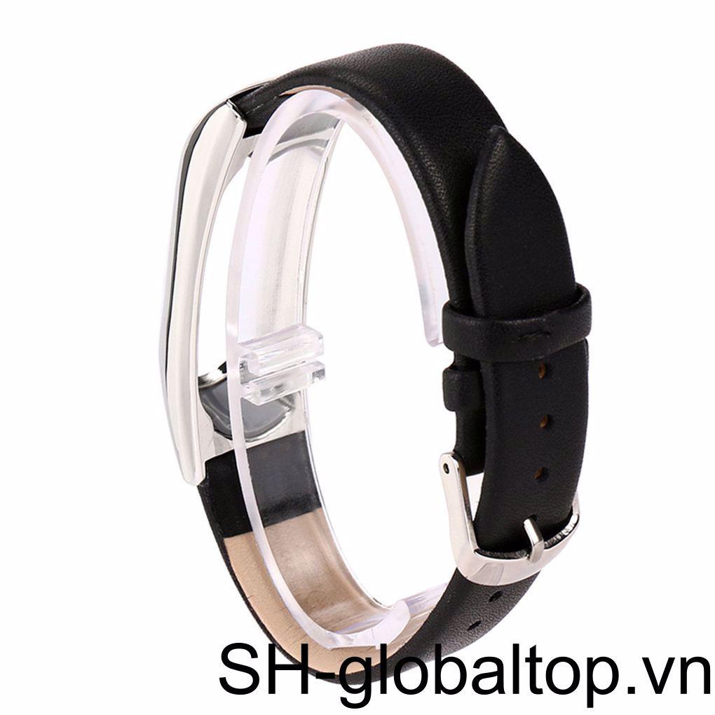 Mới Dây Đeo Thay Thế Chất Liệu Da Và Hợp Kim Cho Xiaomi MiBand2