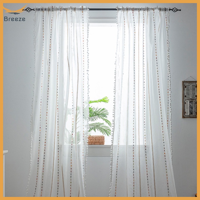 Rèm Cửa Sổ Mỏng Nhẹ Màu Sắc Đơn Giản Hiện Đại Dành Cho Phòng Khách / Phòng Ngủ